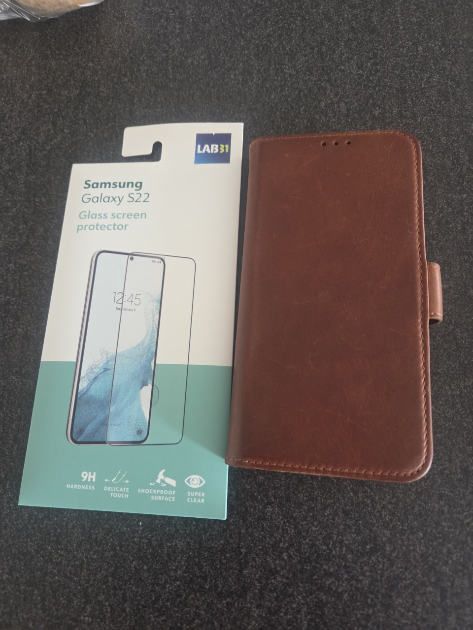 Samsung S23 leren telefoon hoesje.