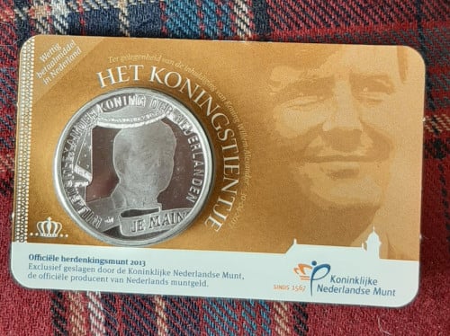 Zwaar verzilverde 10 euro munt