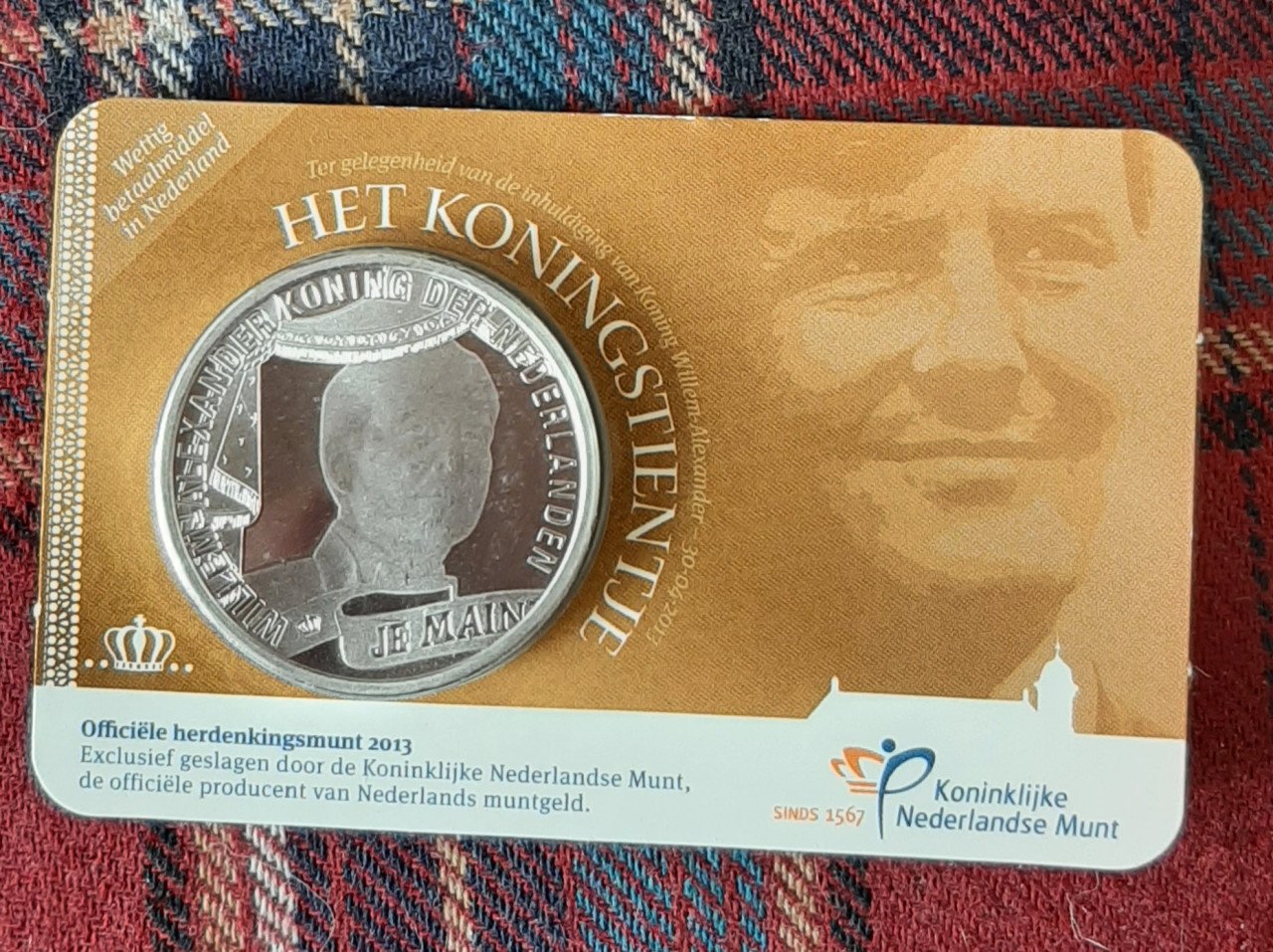 Zwaar verzilverde 10 euro munt