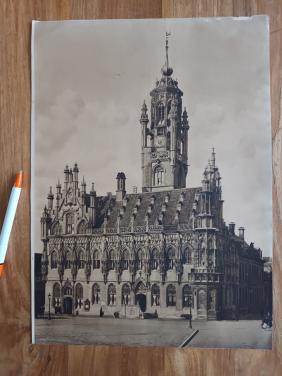 Grote foto Stadhuis Middelburg ca.1930 in goede staat