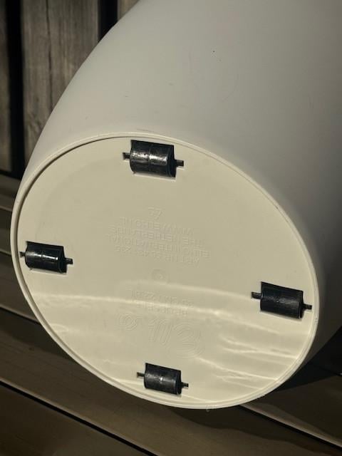 Bloempot op wielen, Elho, groot, wit, Ø 35 cm, H 32,5 cm, 22,8 liter, top