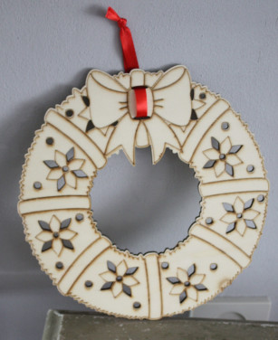 Houten kerstkrans