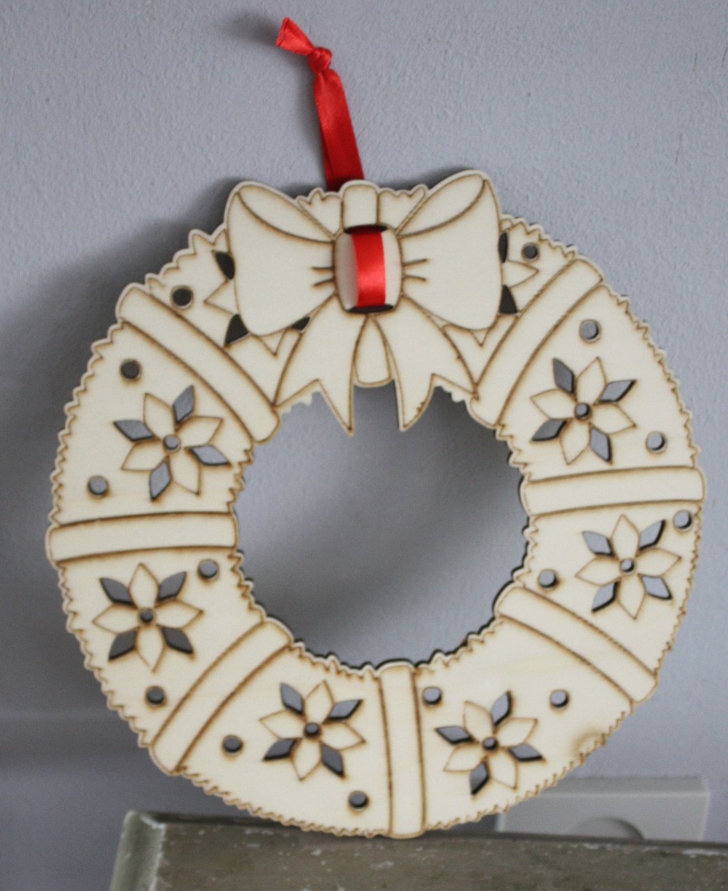Houten kerstkrans