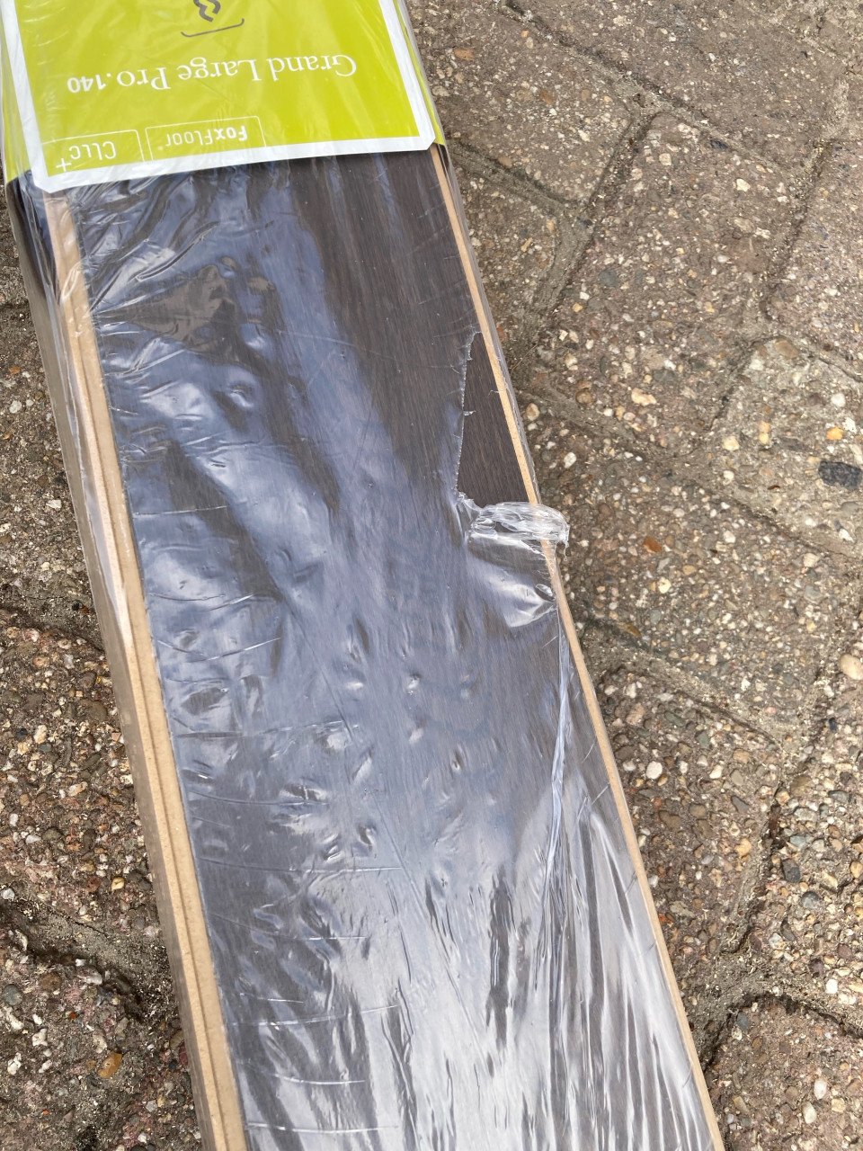 Parketvloer donkerbruin/ grijs