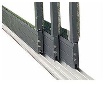 Demo schuifwand | getint glas | breedte 250 x hoogte 225cm