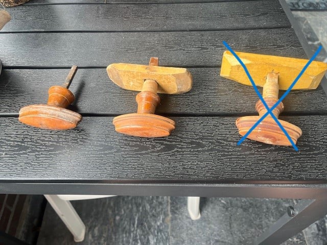 Houten ovale deurkruk