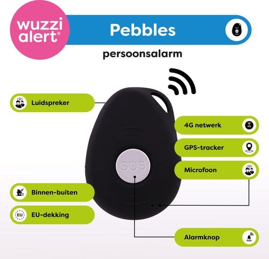 Pebbles zwart wuzzi alert
