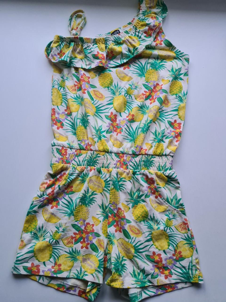 Geel , meerkleurig jumpsuit van Kids Maat 122