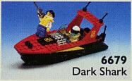 Lego Classic Town 6679:  Dark Shark, boot + 2 minifiguren