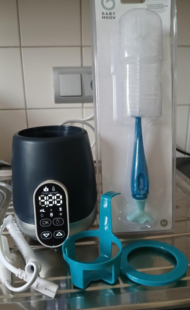 Flessenwarmer nutri smart + nieuwe flessenborstel BABY MOOV