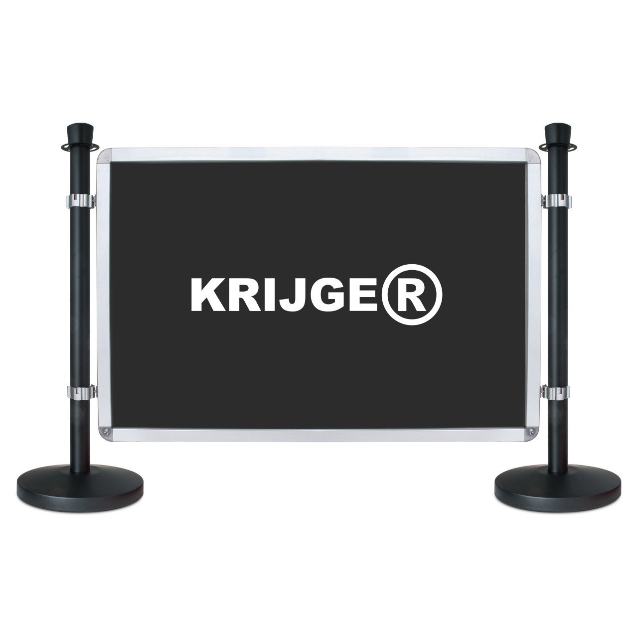 Terras afscheiding met banner