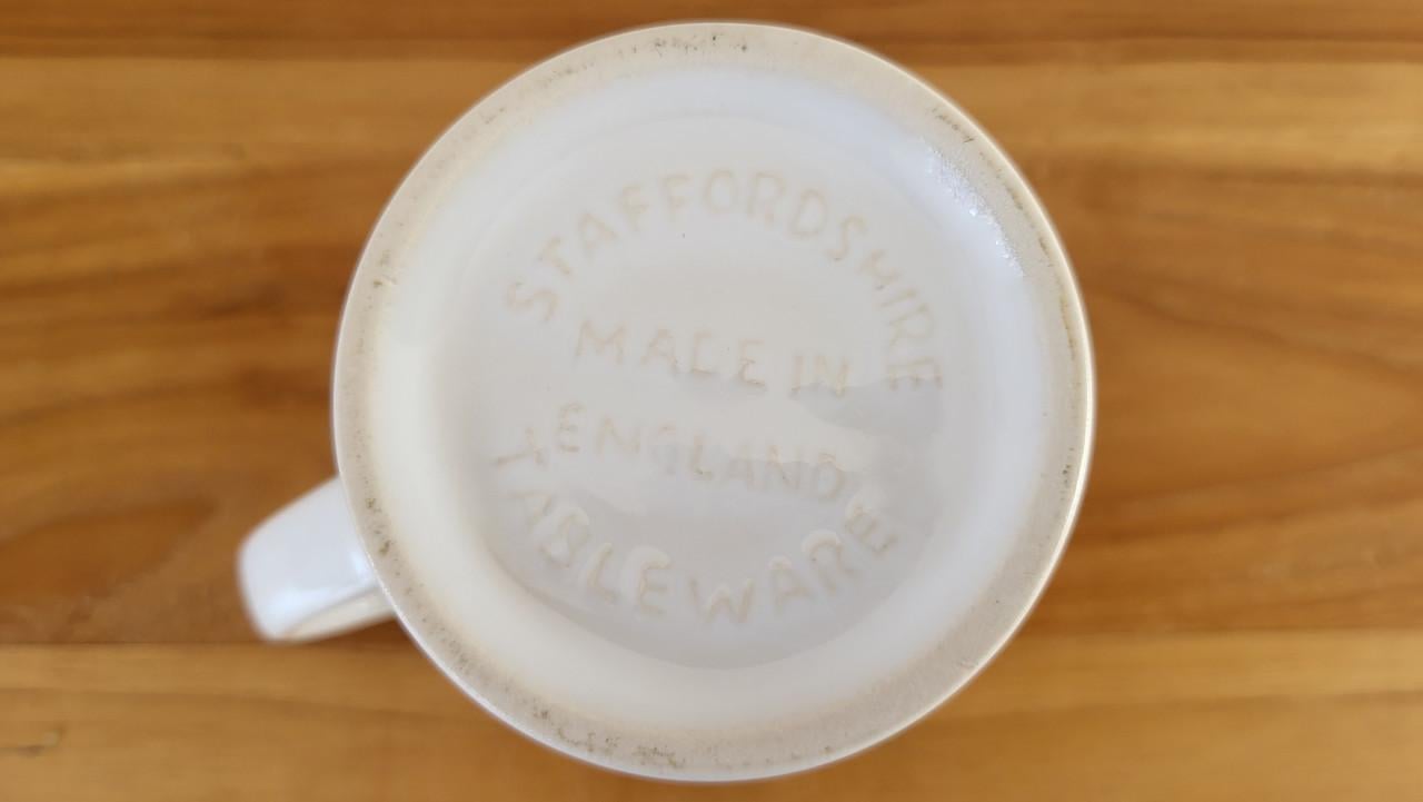 Mok Staffordshire voor Douwe Egberts - Pluk van de Petteflet