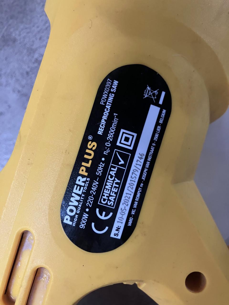 Powerplus reciprozaag 900 watt