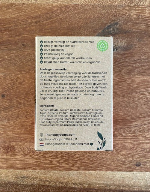 Nieuw | HappySoaps | Body Wash Bar