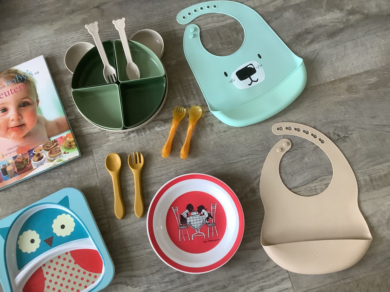 Peuter Bordjes, Bestek, Slabben, Boek Gezond Eten Baby’s/Peuters