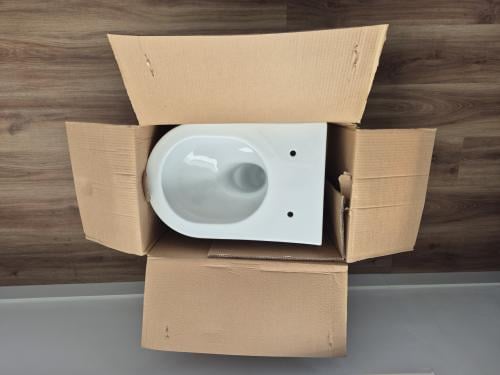 Toiletpot met bril (randloos met swirl flush)