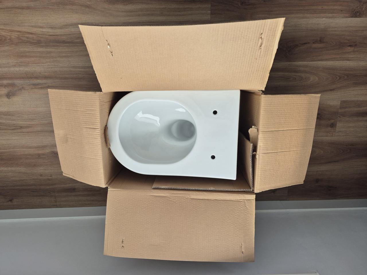 Toiletpot met bril (randloos met swirl flush)