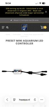 2x HVPaqua preset mini aquarium led controller