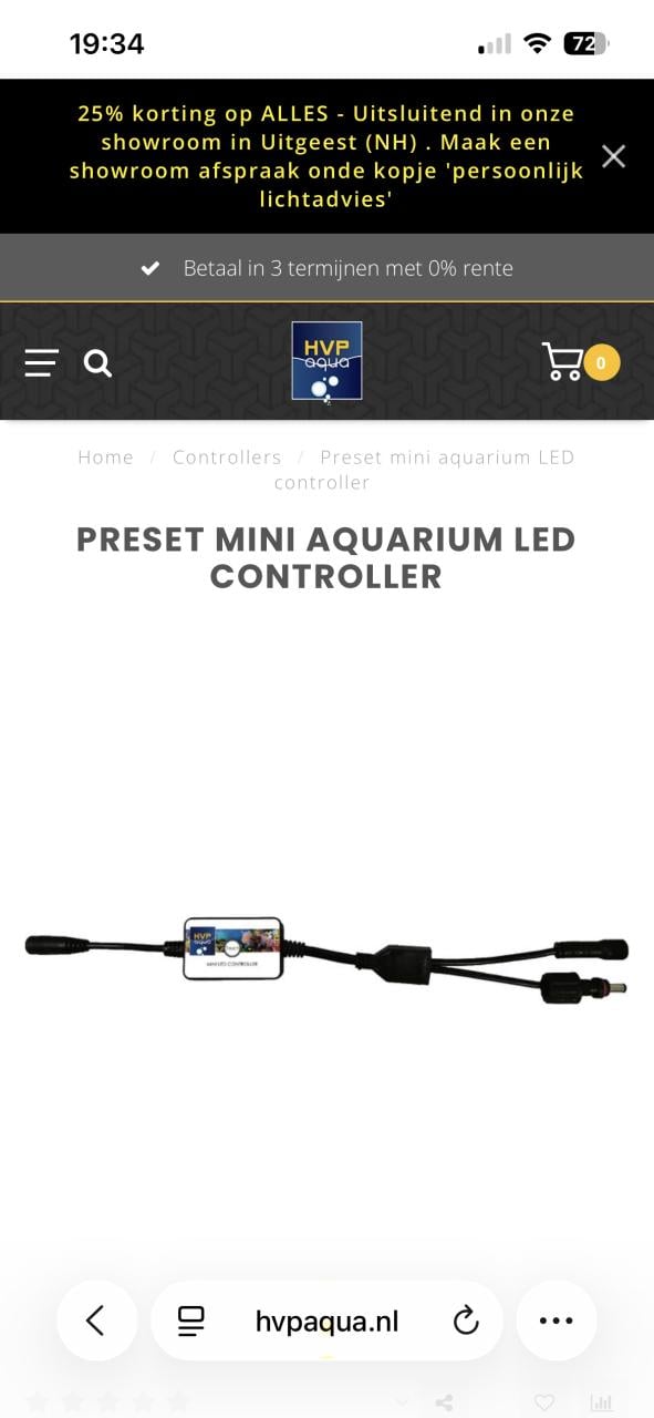 2x HVPaqua preset mini aquarium led controller