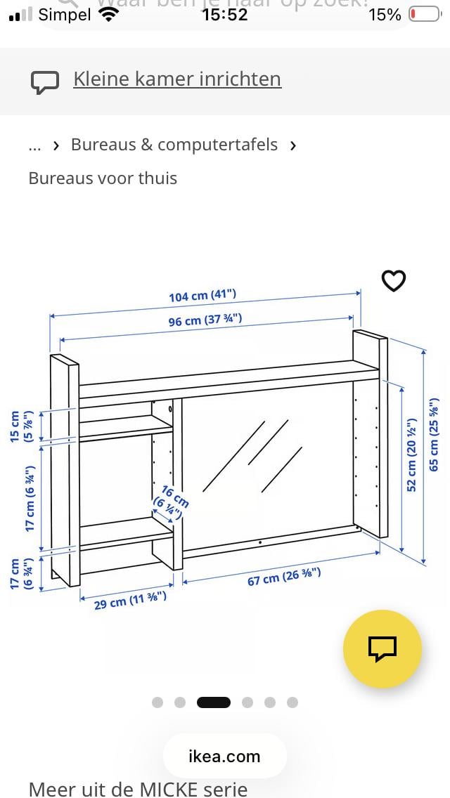 IKEA bureau Alex serie (wit)