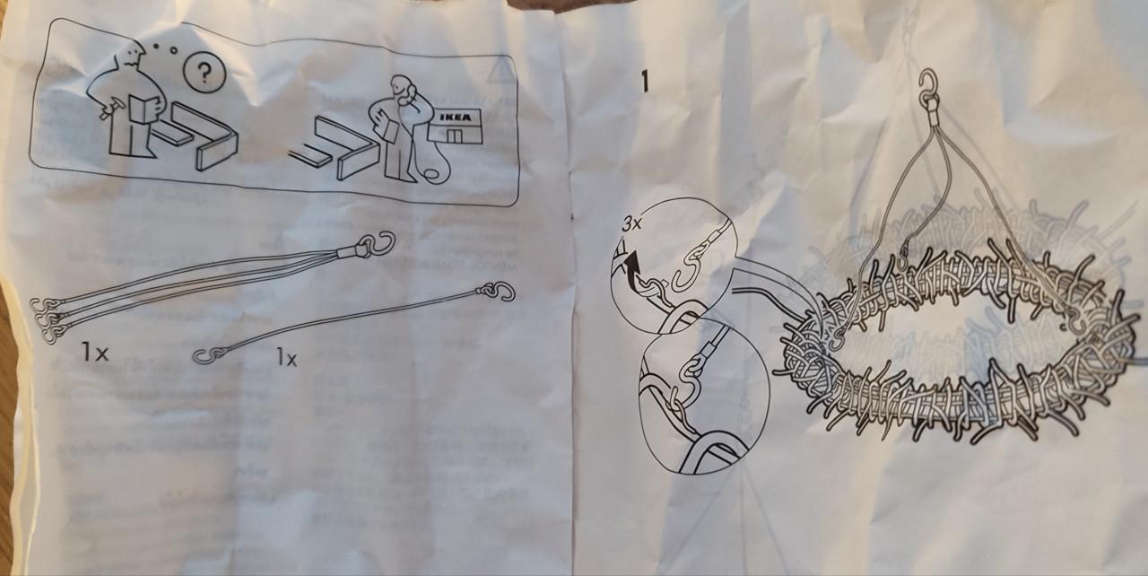 Vintage (70 cm) Ikea Glänsa XXL led krans