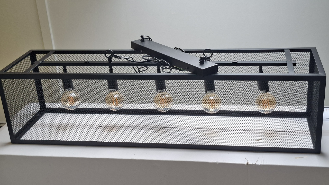 Hanglamp zwart industrieel