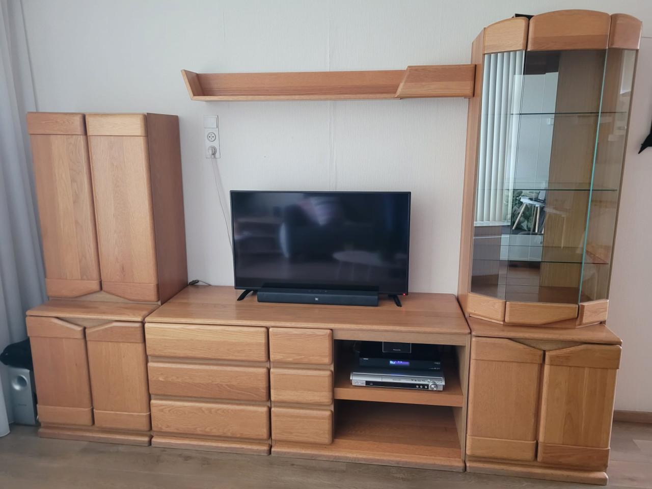 Wandmeubel / tv-kast Blank eiken