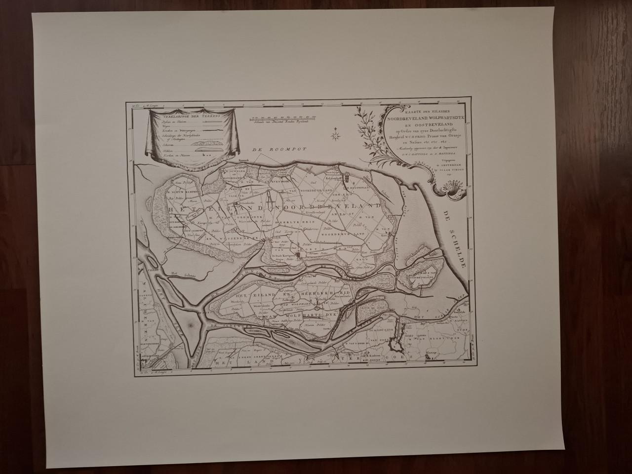 Oude kaart Noord-Beveland