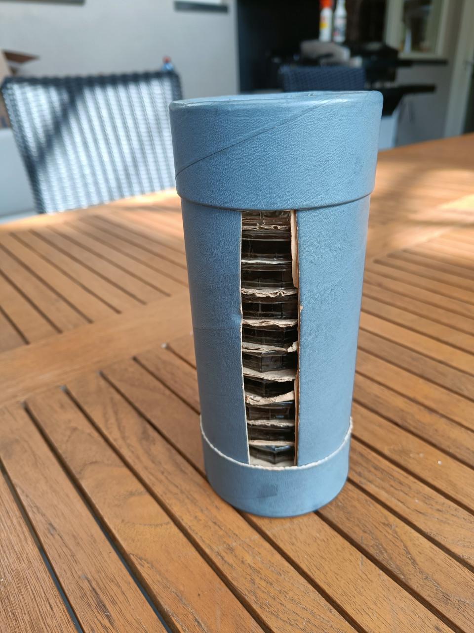 12 onderzetters gegraveerd glas