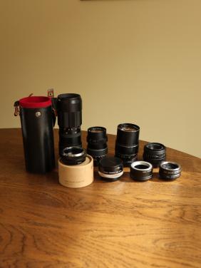 Verschillende oude cameralenzen