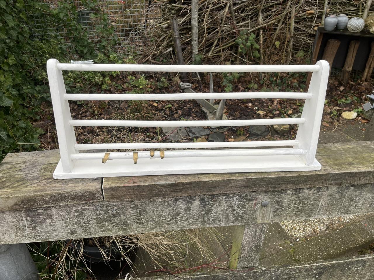 Pannenrek, wit - antiek