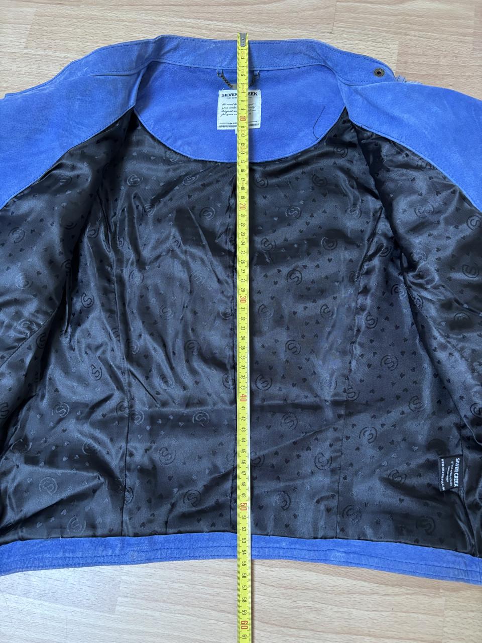 Blauw leren jasje maat 36/38