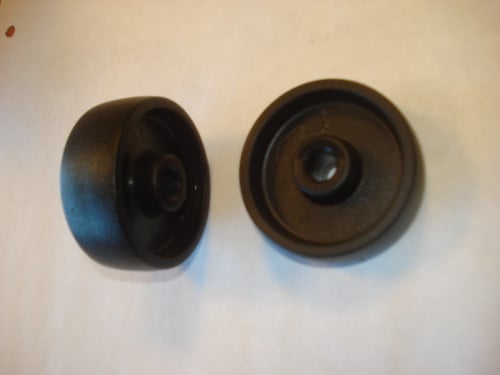 Kunststof wieltjes 50mm diameter. 35 kg draagvermogen