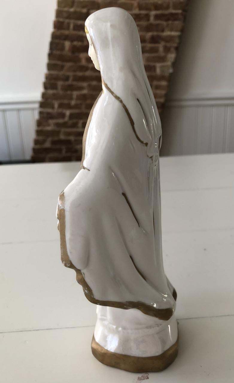 Lief brocante porseleinen heilig Maria beeldje