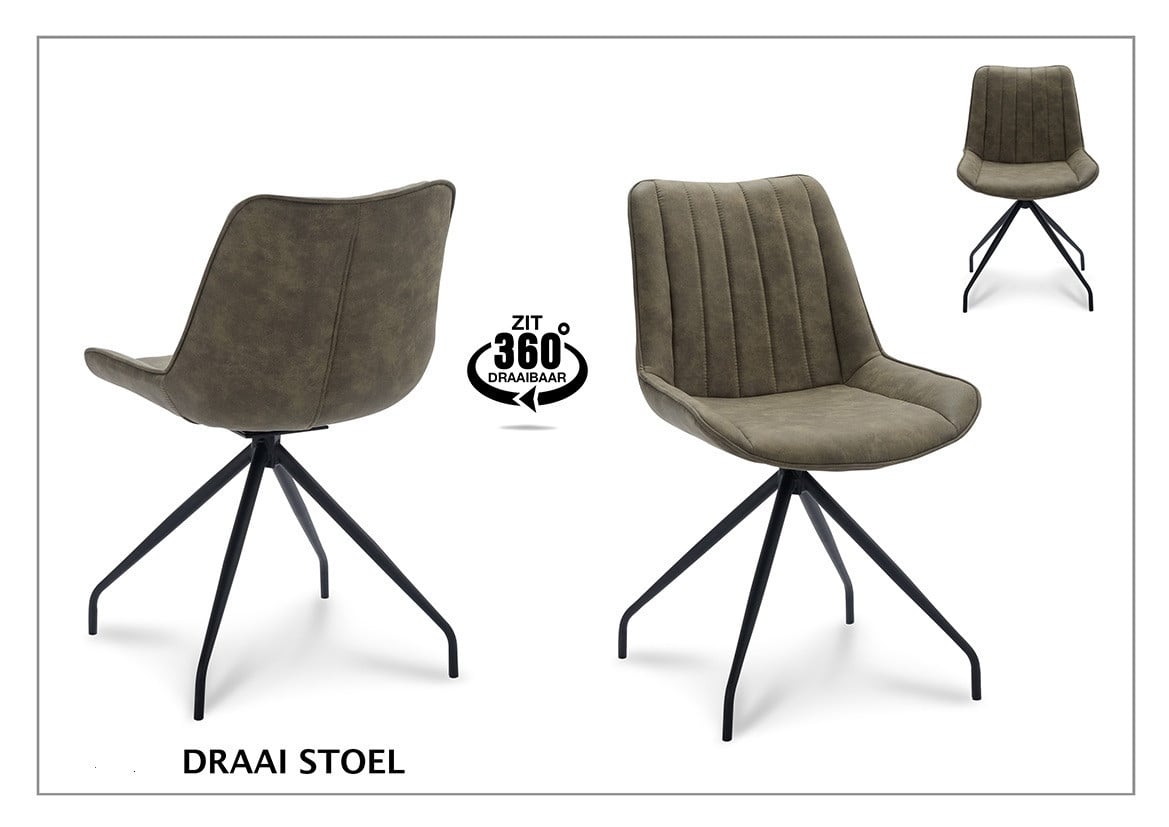 SET VAN 6 DRAAISTOELEN