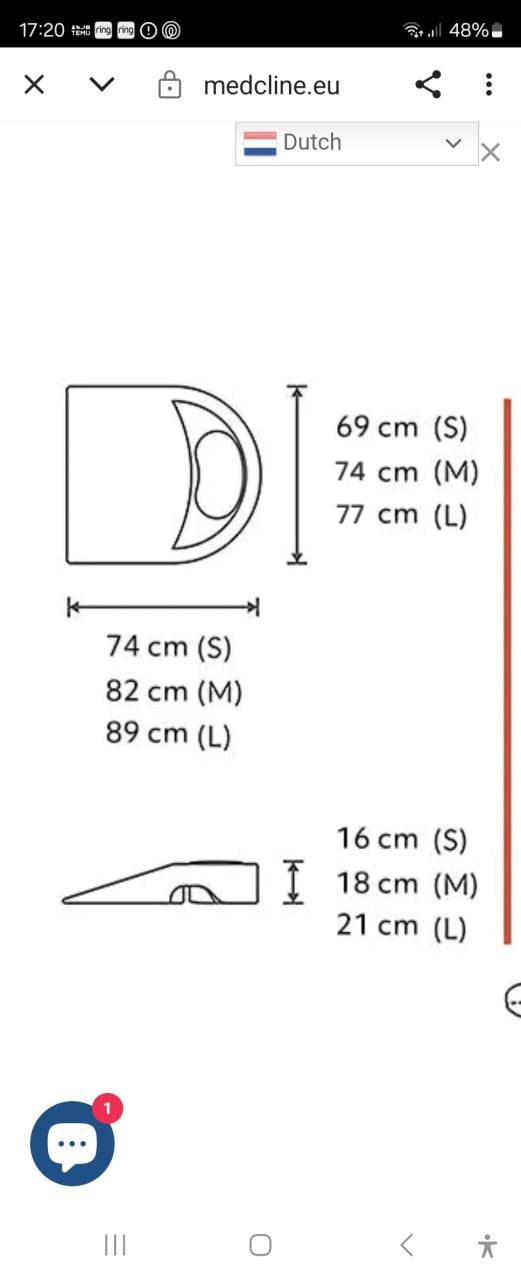 Med-cline Reflux reliefsysteem. Reflux-wedge, slangkussen