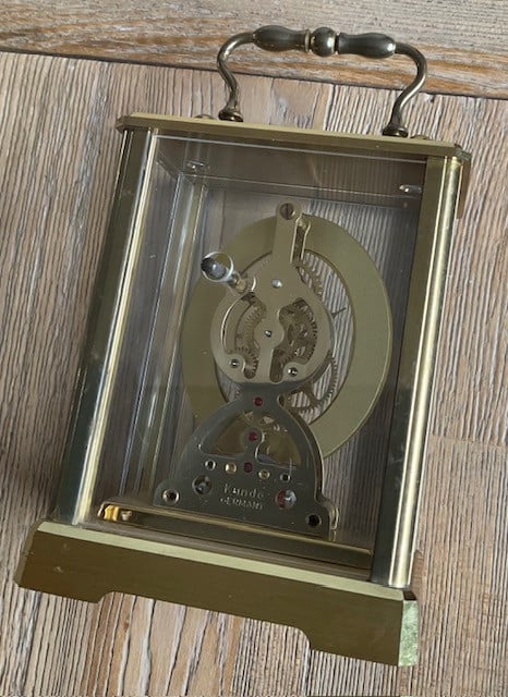 Vintage KUNDO skeleton carriage clock