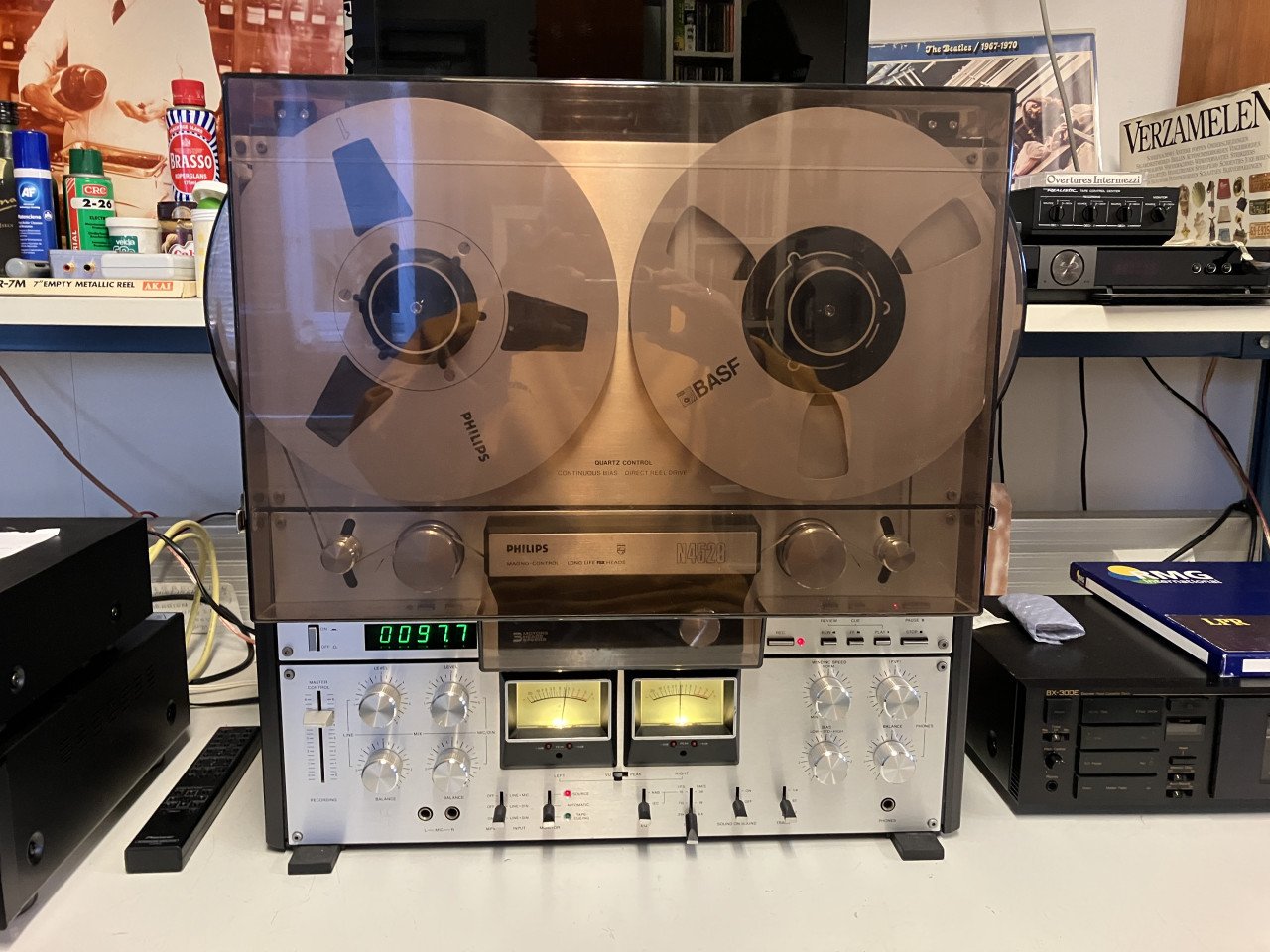 Philips N-4520 bandrecorder 3 koppen en motoren geserviced met garantie