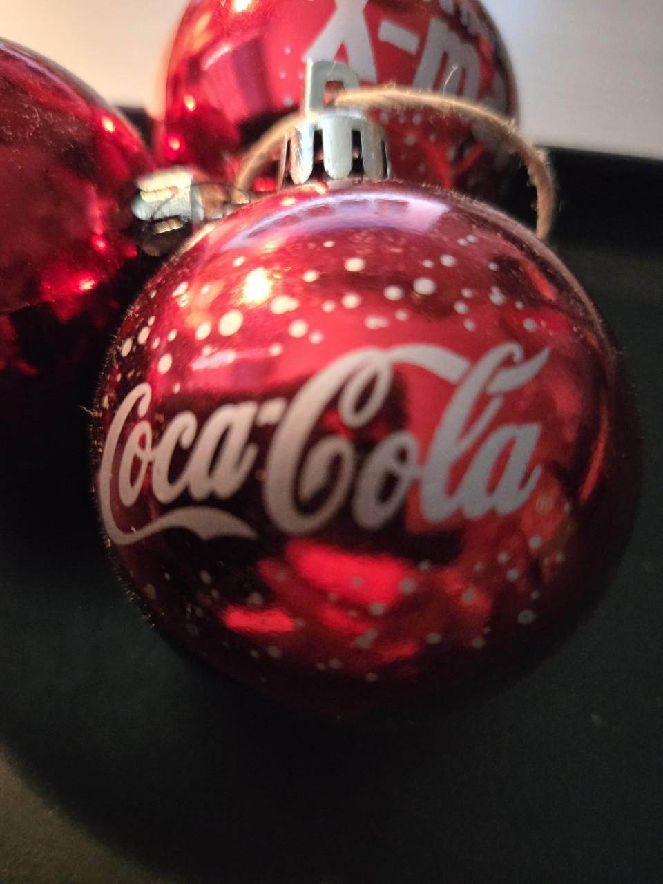 Rode Coca-Cola kerstballen 3 stuks Ø 6cm