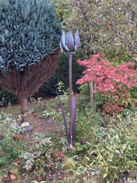 Grote koperen bloem