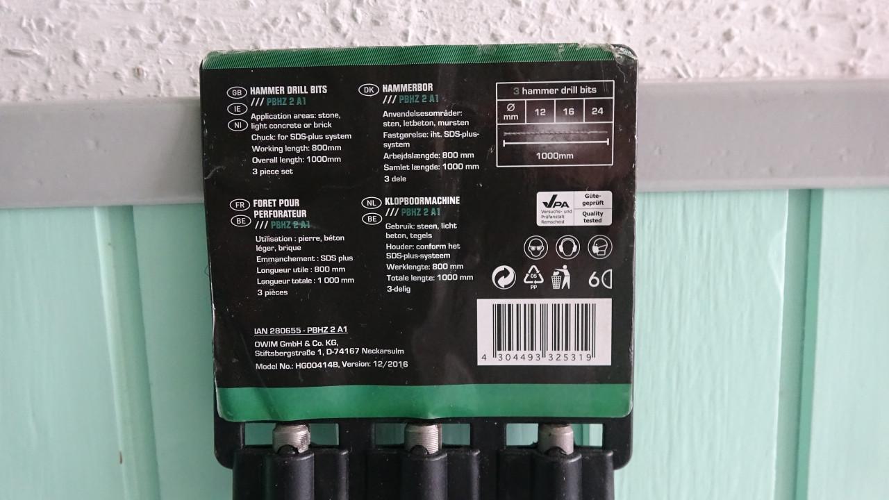 Klopboormachine boorset 3 / 5 stuks 600 mm /1000 mm (nieuw)