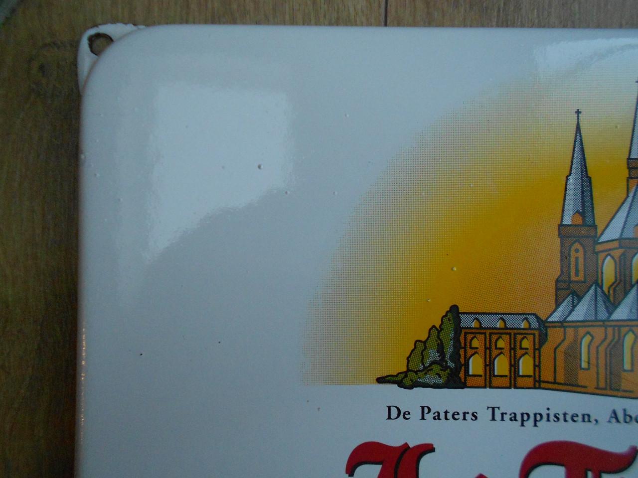 La trappe trappistenbier emaille reclamebord.