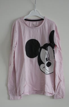 Roze mickey mouse shirt maat 128-134