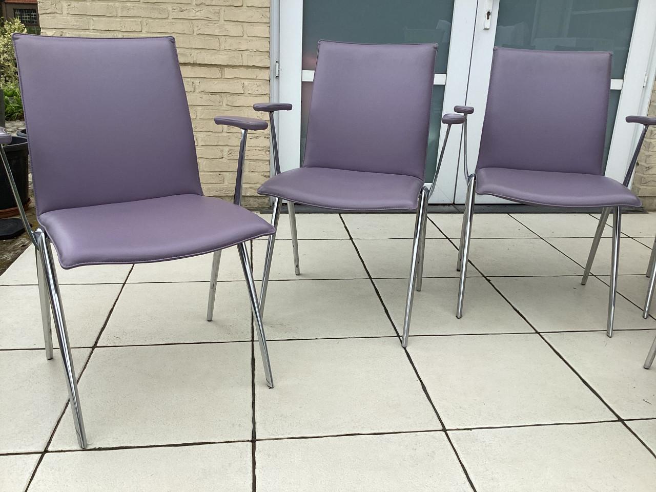 Leolux eetkamerstoelen (set6) model Natello als nieuw design