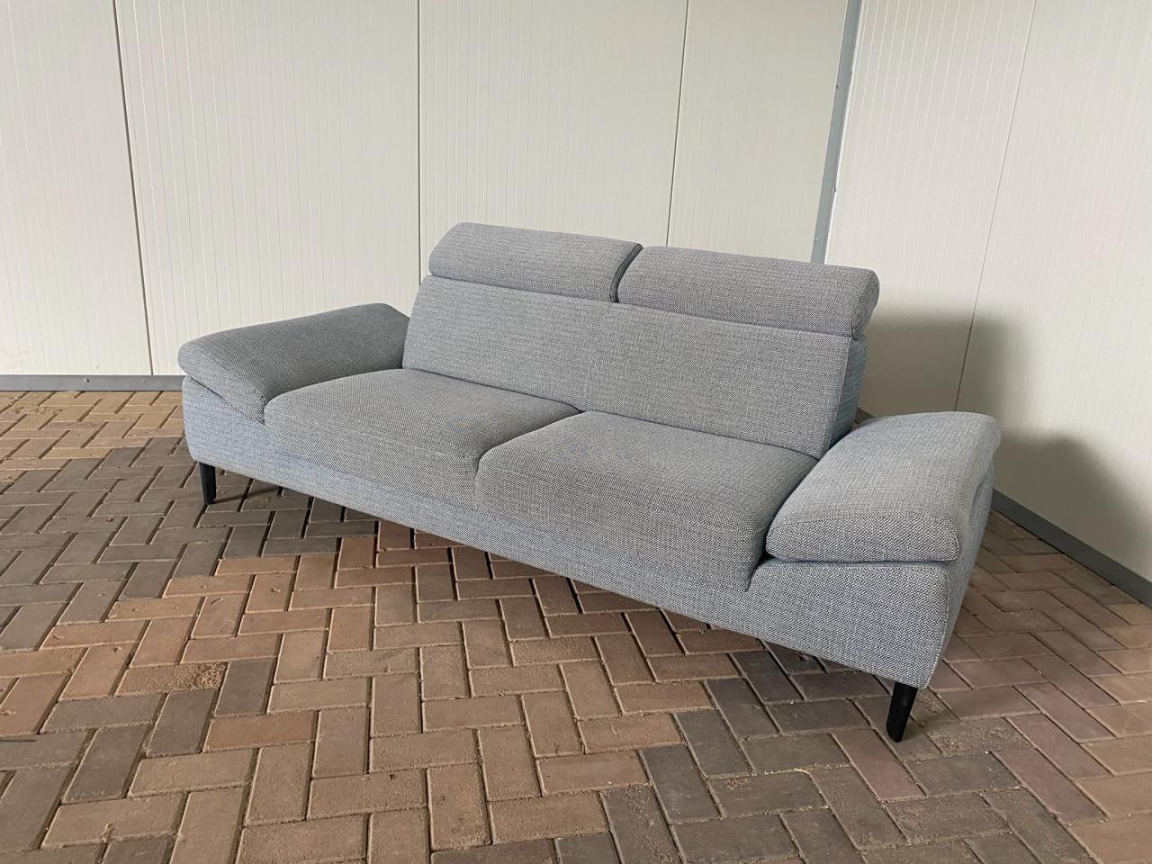 GRATIS LEVERING HEEL BENELUX + DACH Montel Grijze 3-zitsbank met Verstelbar