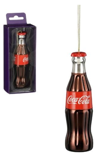 Coca-Cola Glashanger, in de vorm van een flesje coca cola.