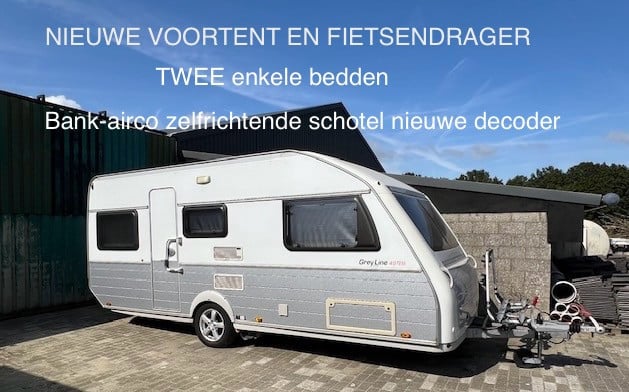 KIP GREYLINE 49 TEB 2 ENKELE BEDDEN + mover en BANK AIRCO