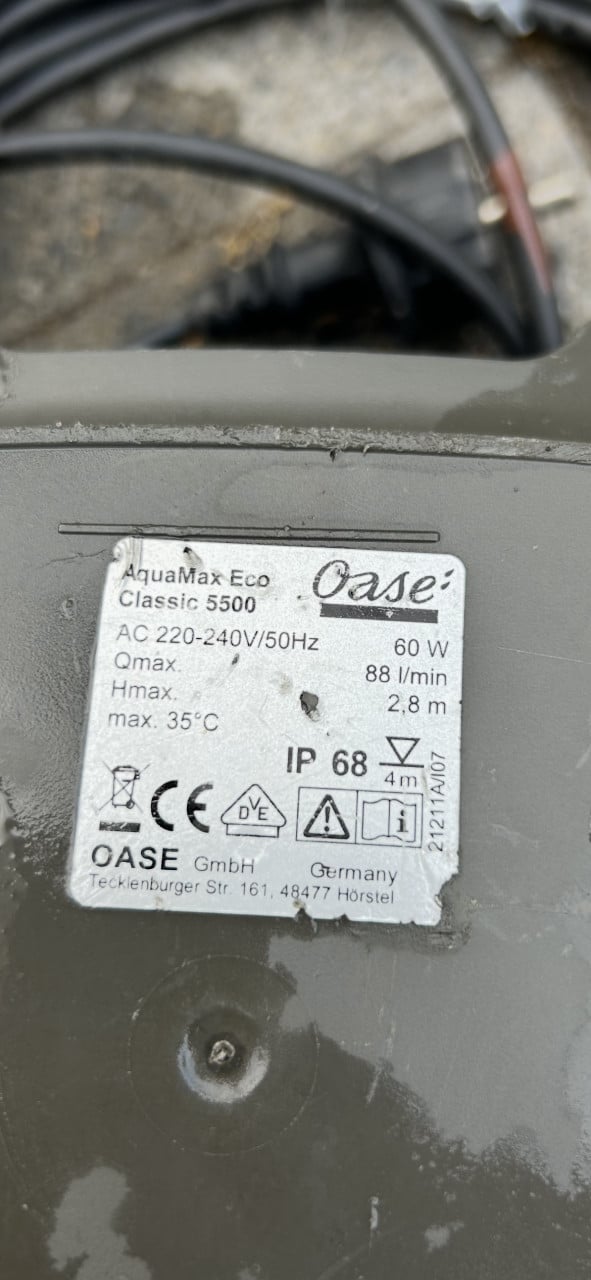 Te koop oase classic eco 5500 sterke en zuinige Vijverpomp 5500 lpu
