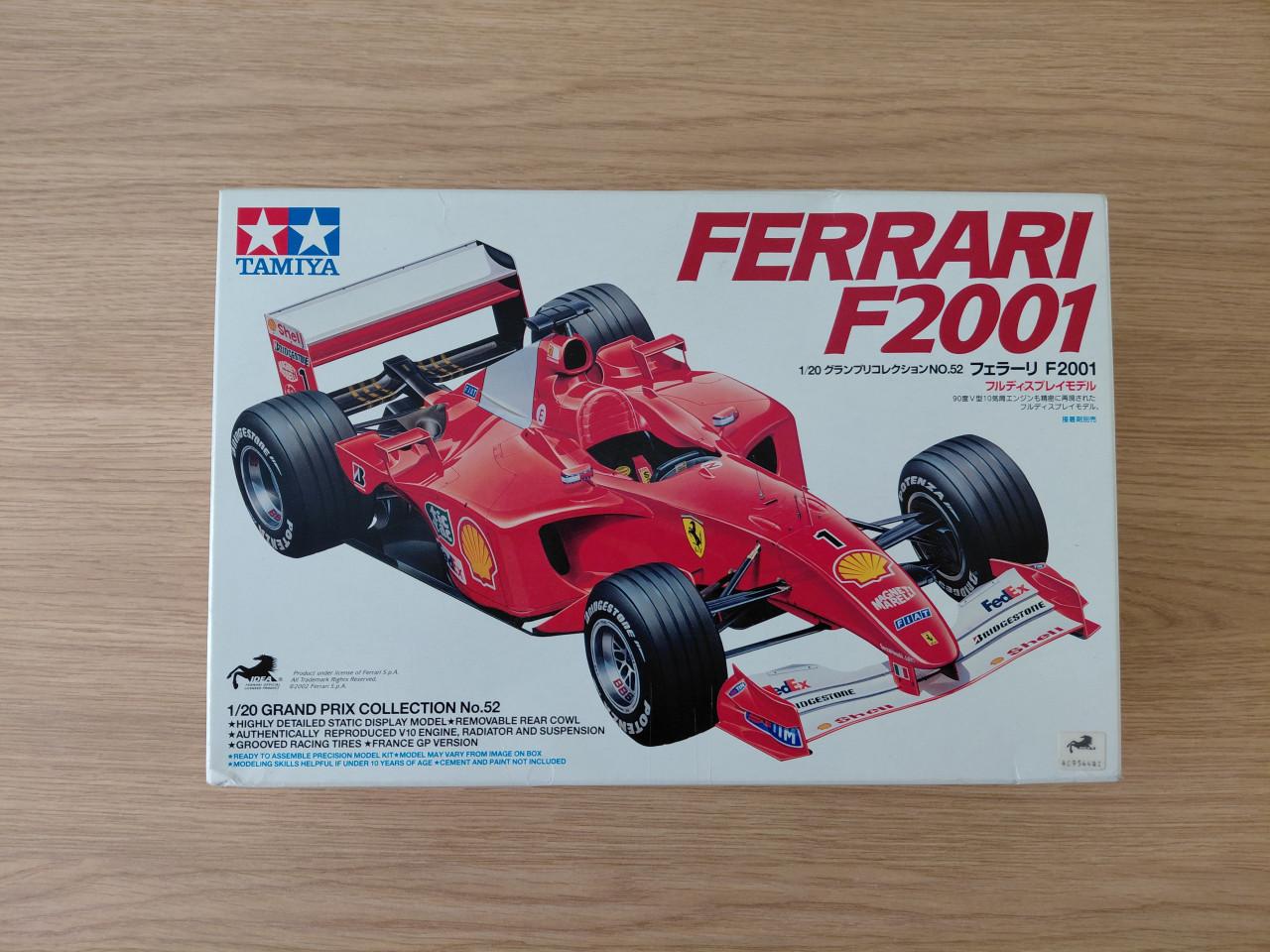 Tamiya Ferrari F2001 1/20 inclusief museum collection decals