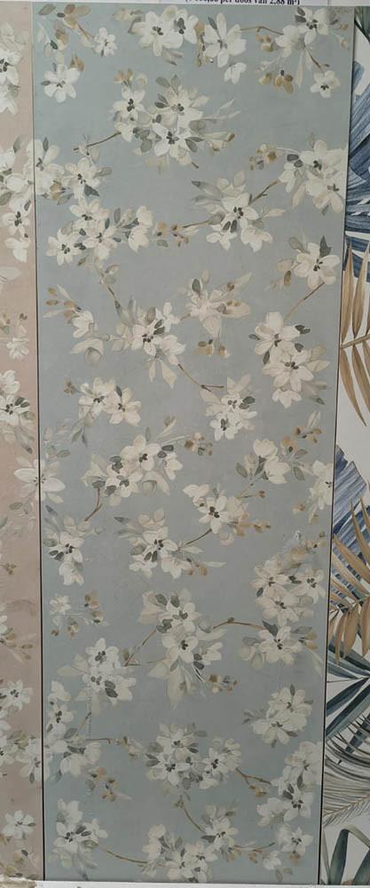 3035-283 Decor tegel met bloemen, grijs, 40x120 cm, van € 87,31/m² voor